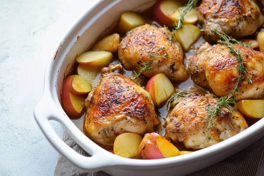 Apple Cider Braised Chicken