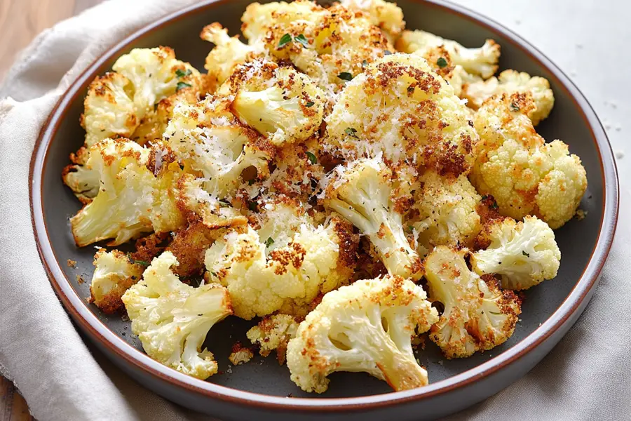 Crispy Parmesan Roasted Cauliflower