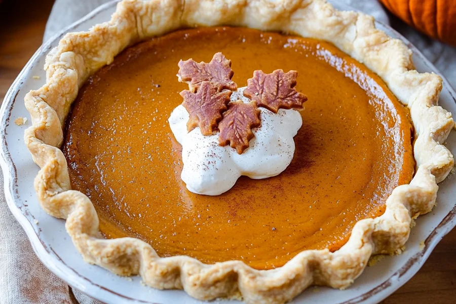 Homemade Fresh Pumpkin Pie