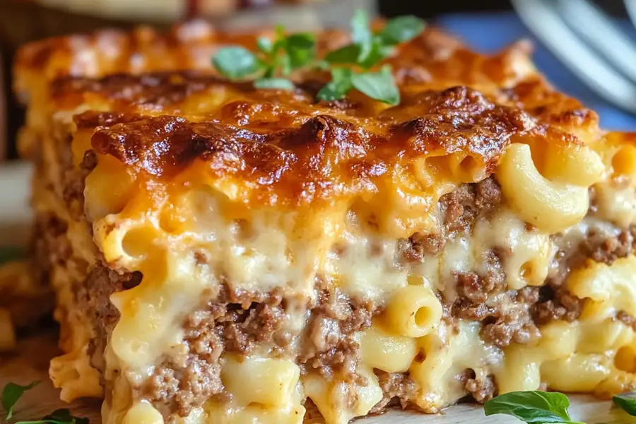 Mac and Cheese Meatloaf Casserole