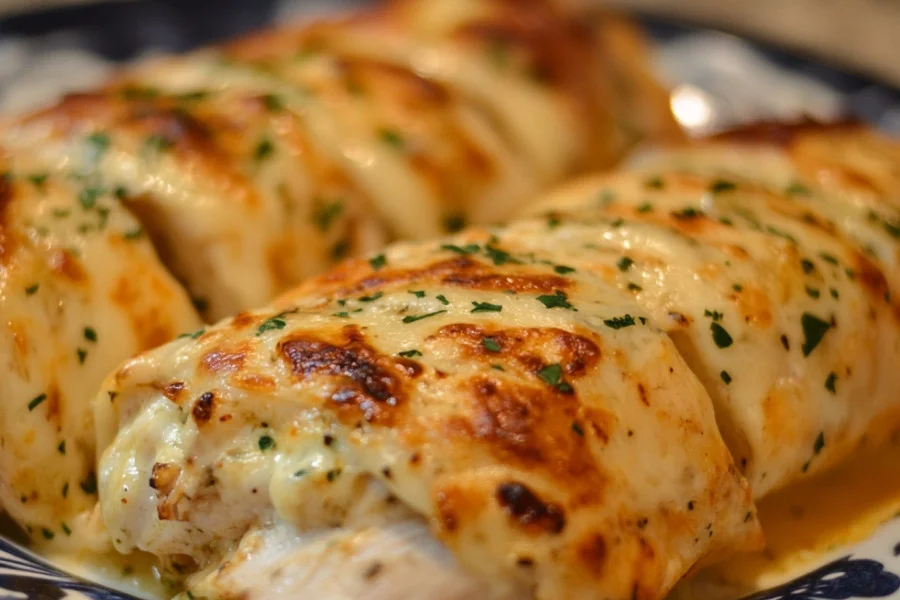 Cheesy Garlic Chicken Wraps