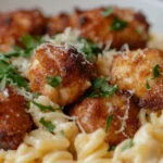 Garlic Butter Chicken Bites with Creamy Parmesan Pasta