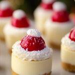 Mini Santa Hat Cheesecakes