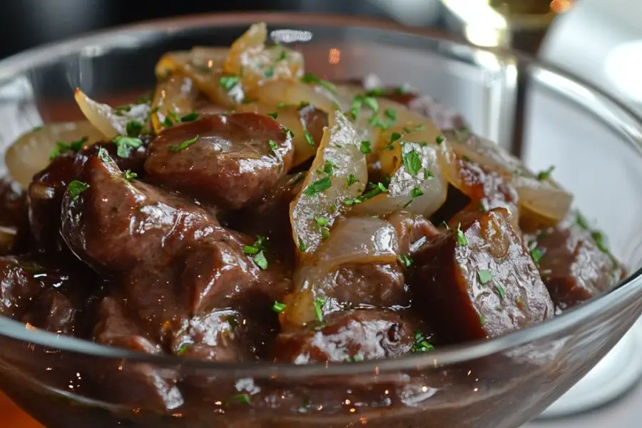 Beef Liver Smothered with Onions