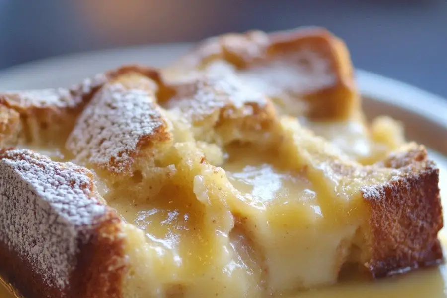 Best Bread Pudding with Vanilla Sauce