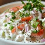 Cravings Salad with Garlic Tahini Dressing