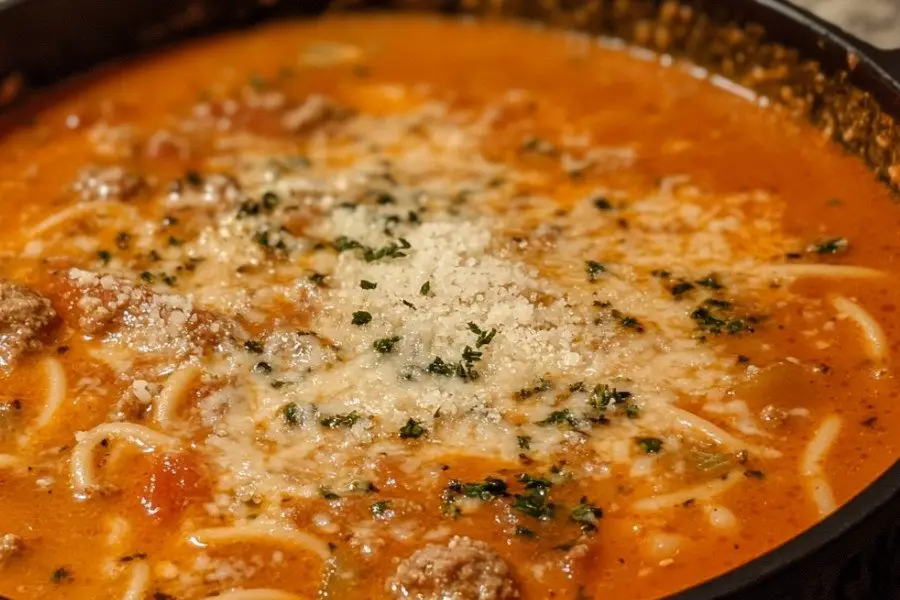 Creamy Parmesan Italian Sausage Soup