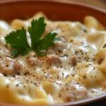 Slow Cooker Creamy Sausage Tortellini Soup