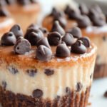 Mini Chocolate Chip Cookie Dough Cheesecakes