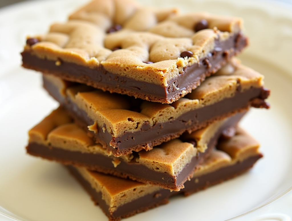 Hot Fudge Chocolate Chip Cookie Bars