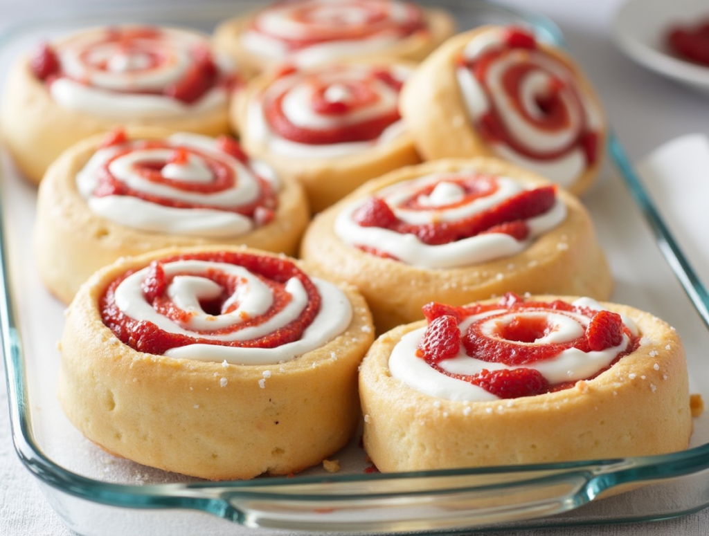 Strawberries and Cream Sweet Rolls