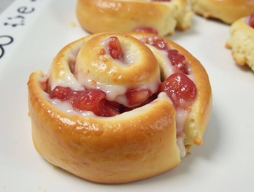 Strawberries and Cream Sweet Rolls