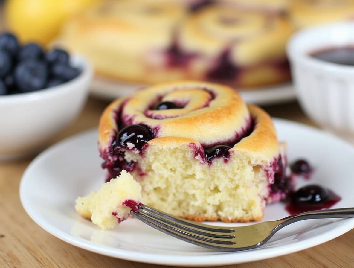 Homemade Lemon Blueberry Sweet Rolls